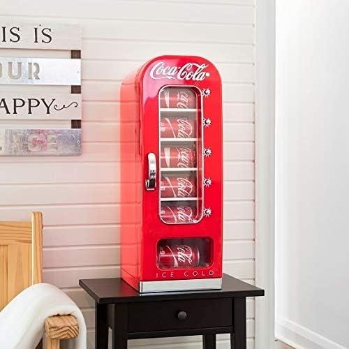 image:imageCocaCola ACDC Retro Vending Electric Cooler with 10 Can Capacity Beverage Vending Machine with Thermoelectric Cooling and Tall Window Display