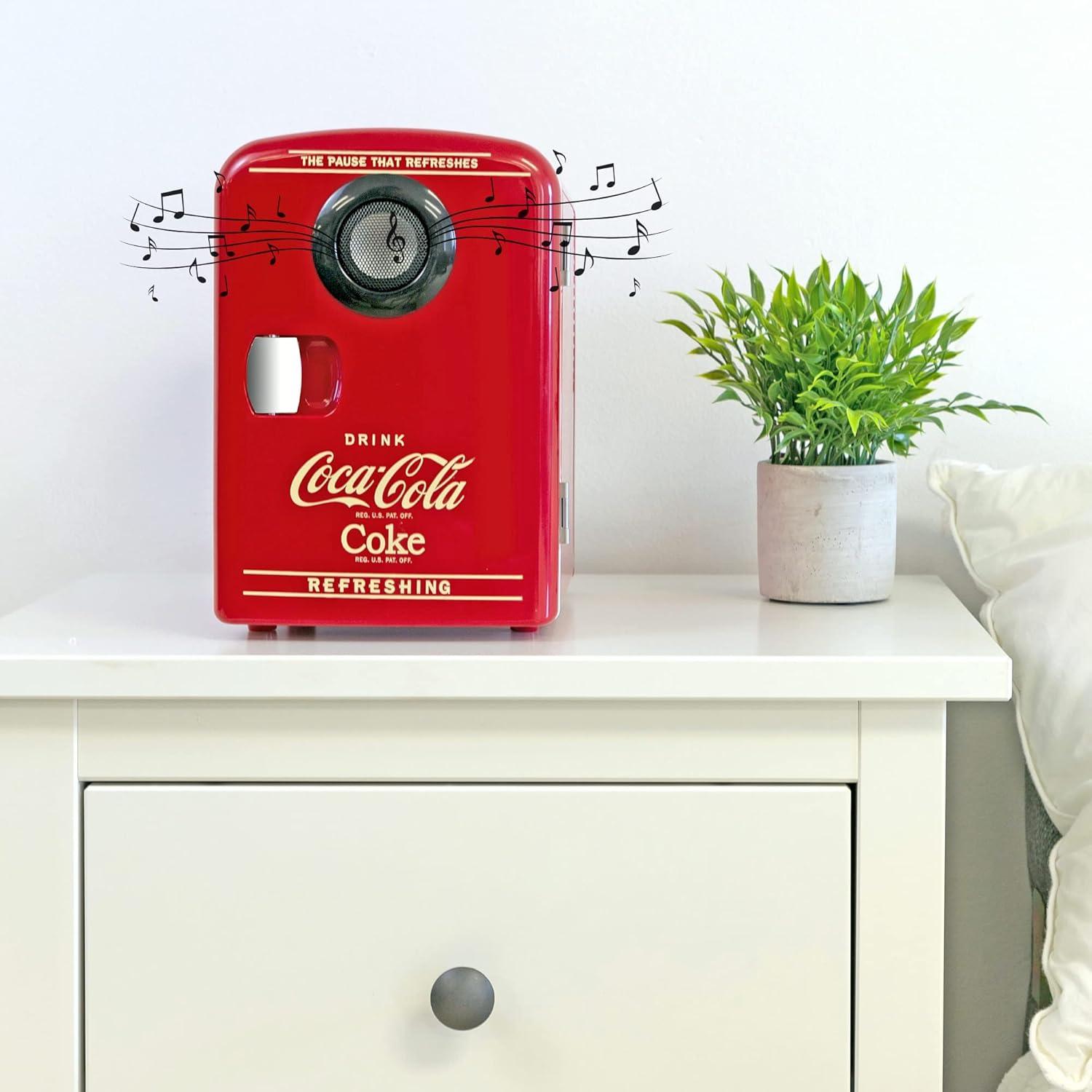image:imageKoolatron Mini Fridge Bluetooth Portable Small Cooler for Bedroom Office Makeup Compact Beverage Chiller for Drink Soda Wine Use In Car Dorm Patio 6 CanFridge