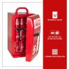 Coca Cola Mini Fridge – Refrigerator for Bedroom Office, Portable Table Top Beverage Cooler, 12V 110V Refrigerador For Drink, Soda, Wine, Use In Car, Dorm, Outdoor, Patio,18 Can