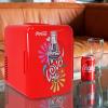 Coca Cola Mini Fridge – Refrigerator for Bedroom Skincare Office, Portable Table Top Beverage Cooler, 12V 110V Refrigerador For Drinks, Soda, Wine, Use In Car, Dorm, Outdoor, Patio, 6 Can