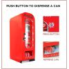Coca-Cola AC/DC Retro Vending Electric Cooler with 10 Can Capacity – Beverage Vending Machine with Thermoelectric Cooling and Tall Window Display