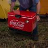 Coca-Cola Ice Chest Cooler – Portable Ice Bucket with Bottle Opener, Vintage Style, Insulated for Camping, RV, Beach, BBQs, Picnic, Tailgating, Fishing, Stainless Steel 85 Can Ice Box, 51L (54 qt)