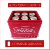 Coca-Cola Retro Electic Ice Chest Cooler – Portable Ice Bucket Includes 12V & AC Cords, Vintage Style, Insulated for Personal Travel Camping, Picnic, Home Office, 6 Can Ice Box, 4L (4.2 qt)