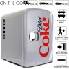 Diet Coke Mini Fridge – 6 Can Refrigerator for Bedroom Office, Portable Table Top Beverage Cooler, 12V 110V Refrigerador For Drinks, Soda, Wine, Use In Car, Dorm, Outdoor, Patio
