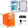 Fanta Mini Fridge – 6 Can Refrigerator for Bedroom Office, Portable Table Top Beverage Cooler, 12V 110V Refrigerador For Drinks, Soda, Wines, small can fridge,Use In Car, Dorm, Outdoor, Patio