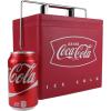 Coca-Cola Retro Electic Ice Chest Cooler – Portable Ice Bucket Includes 12V & AC Cords, Vintage Style, Insulated for Personal Travel Camping, Picnic, Home Office, 6 Can Ice Box, 4L (4.2 qt)