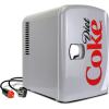 Diet Coke Mini Fridge – 6 Can Refrigerator for Bedroom Office, Portable Table Top Beverage Cooler, 12V 110V Refrigerador For Drinks, Soda, Wine, Use In Car, Dorm, Outdoor, Patio