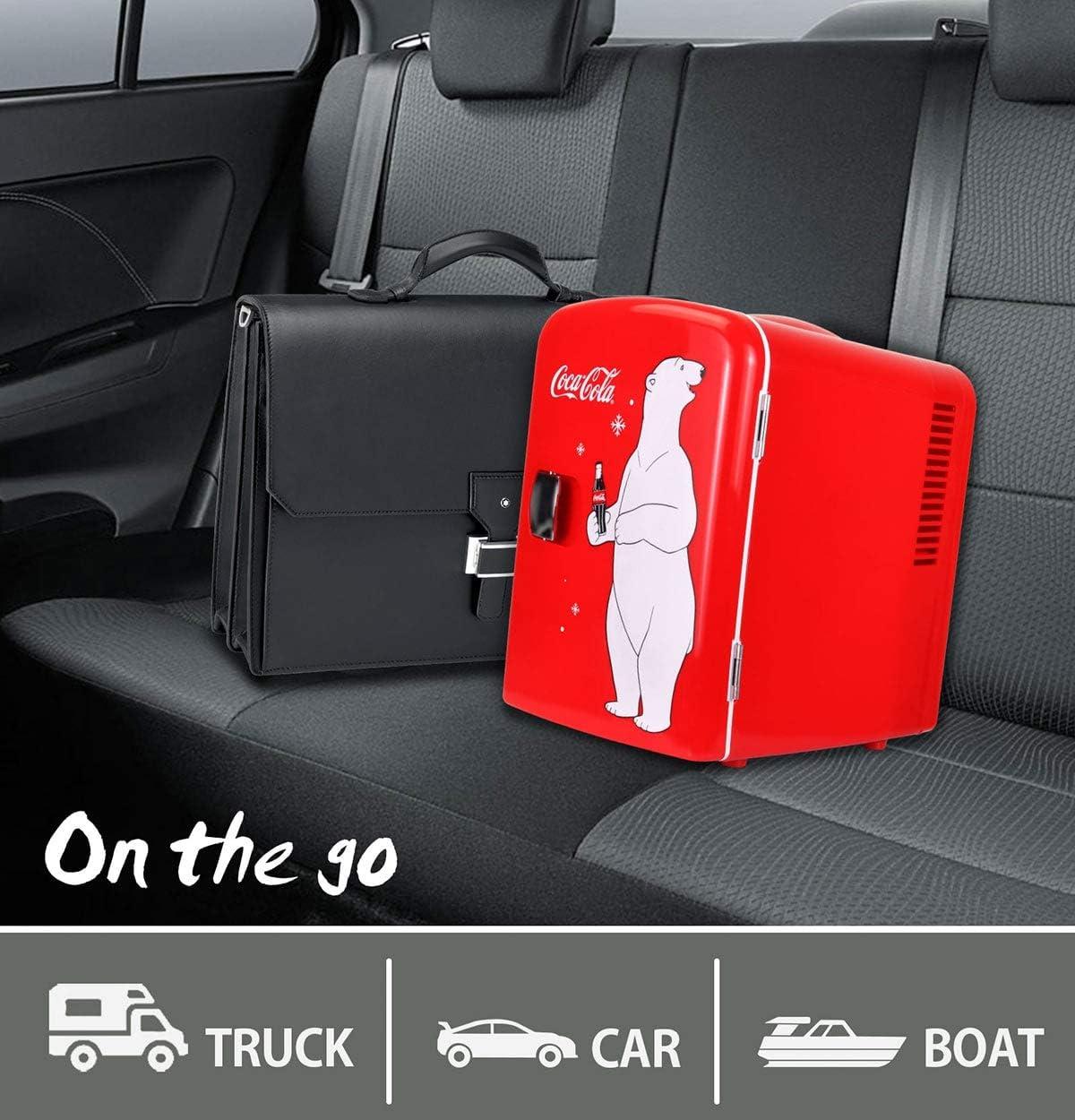 image:imageCoca Cola Polar Bear Mini Fridge Compact and Cute Refrigerator for Bedroom Office Dorm Travel Skincare Snacks and Drinks Small Portable Fridge with Adorable Polar Bear Design Perfect for Any Space