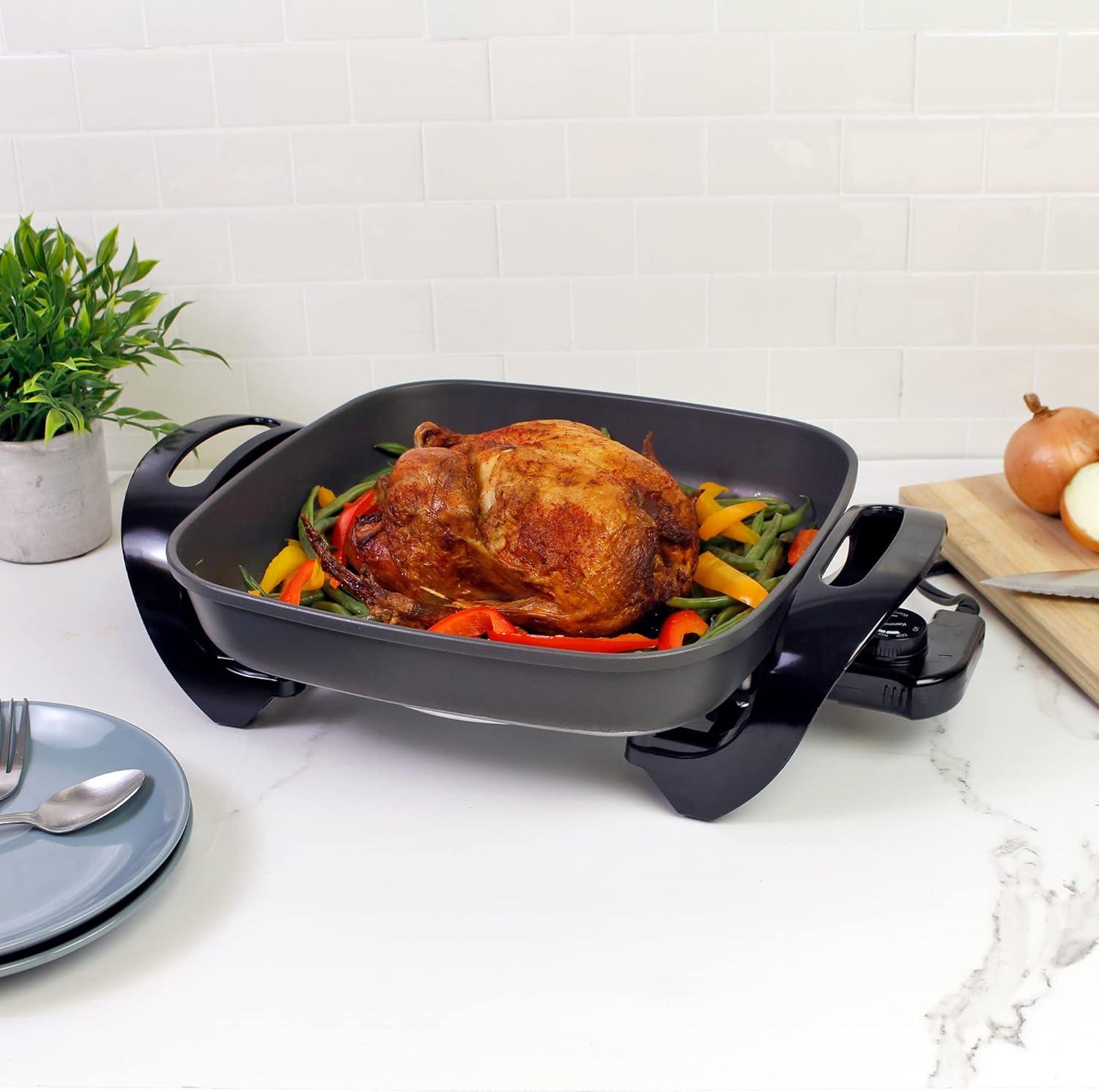 image:imageKenmore NonStick Electric Griddle with Removable Drip Tray Black 10 x 18 Cooking Surface Compact Countertop Cooking Grill Saute Fry