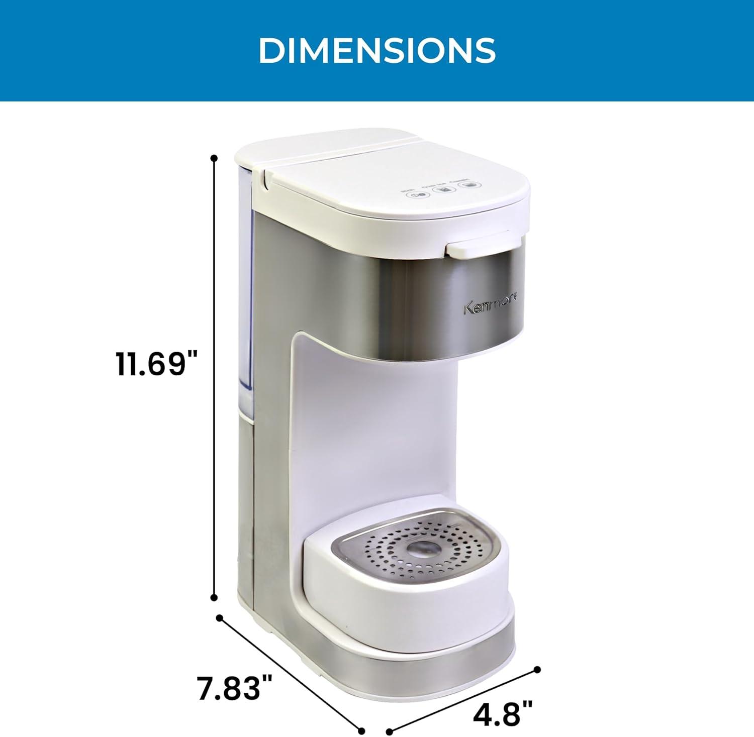 image:imageKenmore drip Coffee Maker 12 Cup programmable cafe machine with glass pot regular amp bold brew auto shut off large water reservoir reusable filter kitchen appliances for cafeteria barista WhiteKKCMKCMW