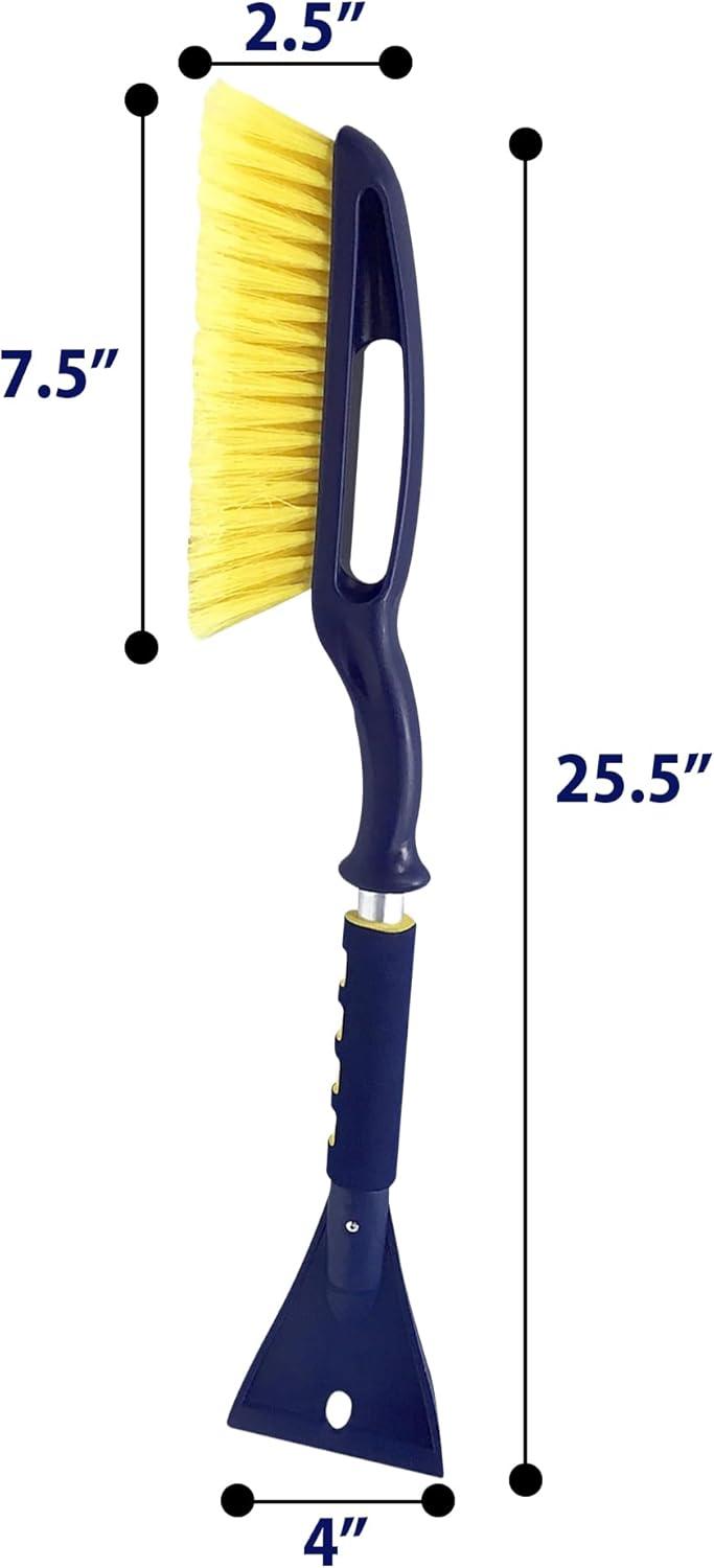 image:imageMichelin Snow Brush for Car Windshield Pack of 2 25 Heavy Duty Snow Remover with Ice Scraper Ergonomic Foam Grip Power Scraping Handle Lightweight Aluminum Shaft for Car SUV Truck Van25