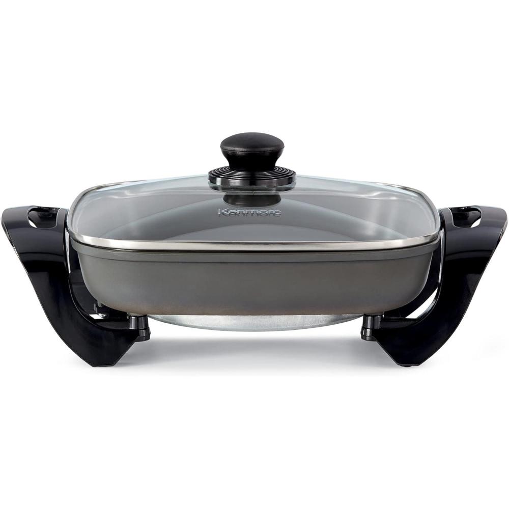 image:imageKenmore NonStick Electric Griddle with Removable Drip Tray Black 10 x 18 Cooking Surface Compact Countertop Cooking Grill Saute Fry