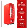 Coca Cola Mini Fridge – 10 Can Refrigerator for Bedroom Skincare Office, Portable Table Top Beverage Cooler, 12V 110V Refrigerador For Drinks, Soda, Wines, Use In Car, Dorm, Outdoor