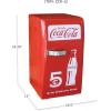 Coca Cola Mini Fridge – 18 Can Refrigerator for Bedroom Office, Portable Table Top Beverage Cooler, 12V 110V Refrigerador For Drink, Soda, Wine, Use In Car, Dorm, Outdoor, Patio