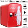 Coca Cola Polar Bear Mini Fridge Compact and Cute Refrigerator for Bedroom Office Dorm Travel Skincare Snacks and Drinks Small Portable Fridge with Adorable Polar Bear Design Perfect for Any Space