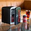Coke Zero Mini Fridge – 6 Can Refrigerator for Bedroom Office, Portable Table Top Beverage Cooler, 12V 110V Refrigerador For Drinks, Soda, Wine Use In Car, Dorm, Outdoor, Patio