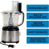 Kenmore 11-Cup Food Processor and Vegetable Chopper with Reversible Slicing/Shredding Disc, Chop, Slice, Shred, Mince, Grate, Puree, Stainless Steel, 500W, Red and Silver(Black)
