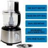 Kenmore 11-Cup Food Processor and Vegetable Chopper with Reversible Slicing/Shredding Disc, Chop, Slice, Shred, Mince, Grate, Puree, Stainless Steel, 500W, Red and Silver(Black)
