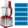 Kenmore 11-Cup Food Processor and Vegetable Chopper with Reversible Slicing/Shredding Disc, Chop, Slice, Shred, Mince, Grate, Puree, Stainless Steel, 500W, Red and Silver(Red)
