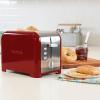 Kenmore 2-Slice Toaster, Black Stainless Steel, Extra Wide Slots, Bagel and Defrost Functions, 9 Browning Levels, Removable Crumb Tray, for Bread, Toast, English Muffin, Toaster Strudel(Red)