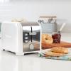 Kenmore 2-Slice Toaster, Black Stainless Steel, Extra Wide Slots, Bagel and Defrost Functions, 9 Browning Levels, Removable Crumb Tray, for Bread, Toast, English Muffin, Toaster Strudel(White)