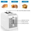 Kenmore 2-Slice Toaster, Black Stainless Steel, Extra Wide Slots, Bagel and Defrost Functions, 9 Browning Levels, Removable Crumb Tray, for Bread, Toast, English Muffin, Toaster Strudel(White)