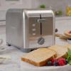 Kenmore 2-Slice Toaster, Black Stainless Steel, Extra Wide Slots, Bagel and Defrost Functions, 9 Browning Levels, Removable Crumb Tray, for Bread, Toast, English Muffin, Toaster Strudel(Stainless Steel)