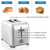 Kenmore 2-Slice Toaster, Black Stainless Steel, Extra Wide Slots, Bagel and Defrost Functions, 9 Browning Levels, Removable Crumb Tray, for Bread, Toast, English Muffin, Toaster Strudel(Stainless Steel)