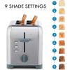 Kenmore 2-Slice Toaster, Black Stainless Steel, Extra Wide Slots, Bagel and Defrost Functions, 9 Browning Levels, Removable Crumb Tray, for Bread, Toast, English Muffin, Toaster Strudel(Stainless Steel)