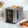 Kenmore 4-Slice Toaster with Dual Controls, Matte Black and gray, Wide Slots, Self-Adjusting Bread Guides, Adjustable Browning, 6 Shade Settings, Toast, Bagels, Waffles, English Muffins(2 Slice)