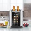 Kenmore 4-Slice Toaster with Dual Controls, Matte Black and gray, Wide Slots, Self-Adjusting Bread Guides, Adjustable Browning, 6 Shade Settings, Toast, Bagels, Waffles, English Muffins(4 Slice)