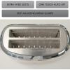 Kenmore Elite 4-Slice Long Slot Toaster Silver, One-Touch Auto-Lift, Stainless Steel, Adjustable Browning, Defrost, Digital Countdown Timer, Retractable Cord, Toast, Bagels, Waffles, English Muffins(Silver)