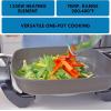 Kenmore Non-Stick Electric Griddle with Removable Drip Tray, Black, 10″ x 18″ Cooking Surface, Compact Countertop Cooking, Grill, Saute, Fry