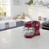 Kenmore Ovation 500W Electric Stand Mixer – 10‑Speed Tilt‑Head Household Kitchen Batidora with 5QT Glass Bowl, Splash Guard, Flat Beater, Dough Hook & Whisk, Professional Stand Mixer Red(Red)
