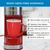 Kenmore drip Coffee Maker – 12 Cup programmable cafe machine with glass pot, regular & bold brew, auto shut off large water reservoir, reusable filter, kitchen appliances for cafeteria barista, White(KKCMKCM-R)