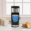 Kenmore drip Coffee Maker – 12 Cup programmable cafe machine with glass pot, regular & bold brew, auto shut off large water reservoir, reusable filter, kitchen appliances for cafeteria barista, White(KKCMKCM-B)