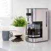 Kenmore drip Coffee Maker – 12 Cup programmable cafe machine with glass pot, regular & bold brew, auto shut off large water reservoir, reusable filter, kitchen appliances for cafeteria barista, White(KKCM12S-AZ)