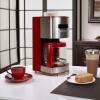 Kenmore drip Coffee Maker – 12 Cup programmable cafe machine with glass pot, regular & bold brew, auto shut off large water reservoir, reusable filter, kitchen appliances for cafeteria barista, White(KKCM12)