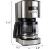 Kenmore drip Coffee Maker – 12 Cup programmable cafe machine with glass pot, regular & bold brew, auto shut off large water reservoir, reusable filter, kitchen appliances for cafeteria barista, White(KKCM12B-AZ)