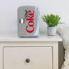 Koolatron Diet Coke Mini Fridge – 6 Can Refrigerator for Bedroom Office, Portable Table Top Beverage Cooler, 12V 110V Refrigerador For Drinks, Soda, Wine, Use In Car, Dorm, Outdoor, Patio