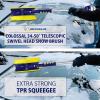 Koolatron Michelin Snow Brush for Car Windshield (Pack of 2) – Ice Scraper with Extendable 34-49″ with Foam Grip, Pivoting Head & Scratch-Free Bristles Heavy-Duty Winter Car Accessory