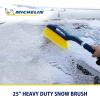 Michelin Snow Brush for Car Windshield (Pack of 2) – 25″ Heavy Duty Snow Remover with Ice Scraper, Ergonomic Foam Grip, Power Scraping Handle, Lightweight Aluminum Shaft for Car, SUV, Truck, Van(25″)