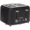 Kenmore 4-Slice Toaster with Dual Controls, Matte Black and gray, Wide Slots, Self-Adjusting Bread Guides, Adjustable Browning, 6 Shade Settings, Toast, Bagels, Waffles, English Muffins(Small)