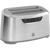 Kenmore Elite 4-Slice Long Slot Toaster Silver, One-Touch Auto-Lift, Stainless Steel, Adjustable Browning, Defrost, Digital Countdown Timer, Retractable Cord, Toast, Bagels, Waffles, English Muffins(Silver)