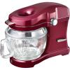 Kenmore Ovation 500W Electric Stand Mixer – 10‑Speed Tilt‑Head Household Kitchen Batidora with 5QT Glass Bowl, Splash Guard, Flat Beater, Dough Hook & Whisk, Professional Stand Mixer Red(Red)