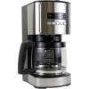Kenmore drip Coffee Maker – 12 Cup programmable cafe machine with glass pot, regular & bold brew, auto shut off large water reservoir, reusable filter, kitchen appliances for cafeteria barista, White(KKCM12B-AZ)