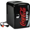 Koolatron Coke Zero Mini Fridge – Refrigerator for Bedroom Skincare Office, Portable Table Top Beverage Cooler, 12V 110V Refrigerador For Drinks, Soda, Wine, Use In Car, Dorm, Outdoor, Patio, 6 Can