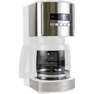 Kenmore drip Coffee Maker – 12 Cup programmable cafe machine with glass pot, regular & bold brew, auto shut off large water reservoir, reusable filter, kitchen appliances for cafeteria barista, White(KKCM12B)