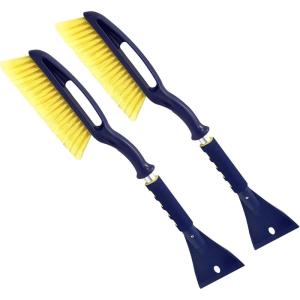 Michelin Snow Brush for Car Windshield (Pack of 2) – 25″ Heavy Duty Snow Remover with Ice Scraper, Ergonomic Foam Grip, Power Scraping Handle, Lightweight Aluminum Shaft for Car, SUV, Truck, Van(25″)
