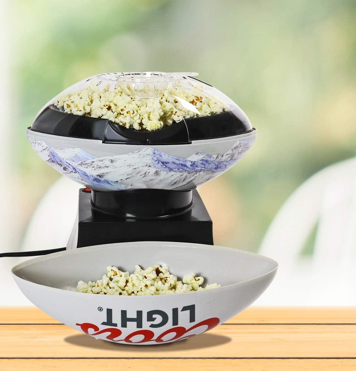 image:imageCoors Light Exclusive Hot Air Popcorn Maker Football Air Poppers with Serving Bowl Measuring Cup Butter Melter for Home Sports Fans Dishwasher Safe